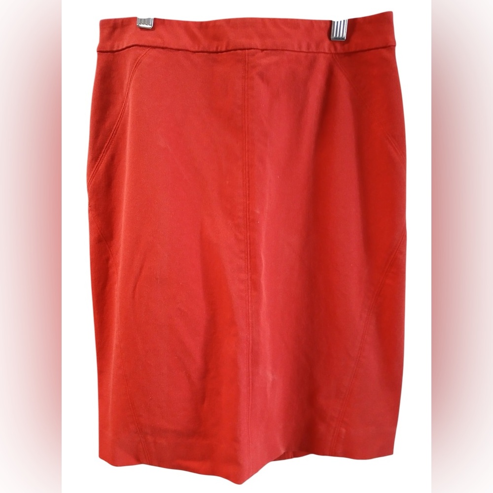 🔴 5 for $40 SALE! 
Ann Taylor Petites Red Mini Pencil Skirt Zip Back Closure 2p
